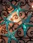Preview: Mini stars batik turquoise, SET of 10 pieces