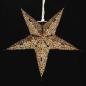 Preview: Mini Stern  Mandala Schwarz Gold/Glitter