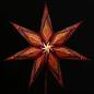 Preview: NAGA  orange goldglitter - Foldable glowing star, paper poinsettia with 7points, 60 cm
