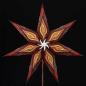 Preview: NAGA  orange goldglitter - Foldable glowing star, paper poinsettia with 7points, 60 cm