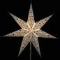 Preview: KISAAN white - Foldable glowing star, paper poinsettia with 7 points, 60 cm