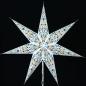 Preview: KISAAN white - Foldable glowing star, paper poinsettia with 7 points, 60 cm