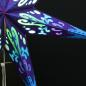 Preview: Blue Curves Tricolor  - Faltbarer Leuchtstern, Weihnachtsstern aus Papier mit 7 Zacken, 60 cm