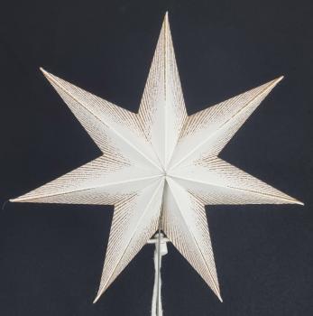 Mini Star  Melchior white/Goldglitter