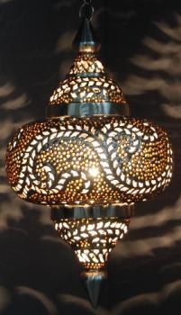 Hängelampe "PUSHKAR" Metall silberfarb. H 55 x B 30 cm