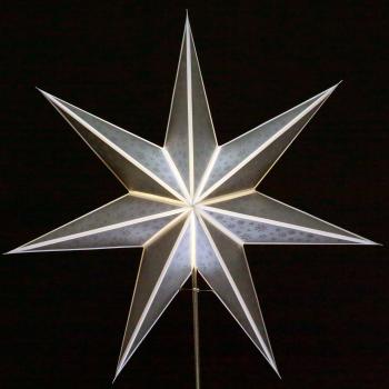 Guru-Shop Foldable Advent Illuminated Paper Star, Poinsettia 60 cm - Delfi, Paper Stars - Single Colour