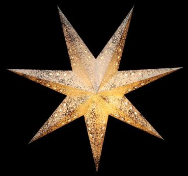 MINORIS  white/gold plated 7 Points , 60cm