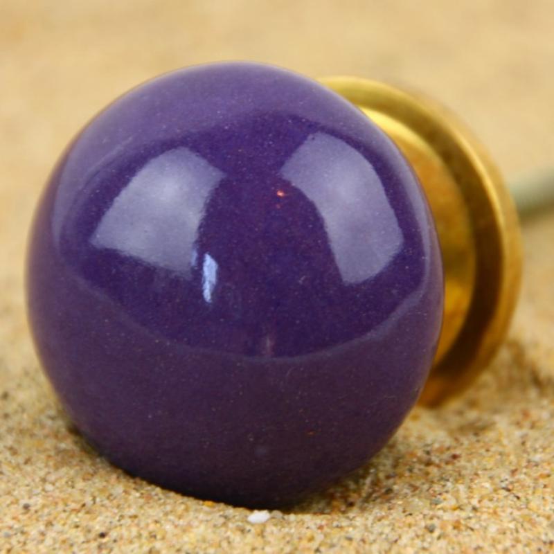 Keramik-Knauf blaue Kugel