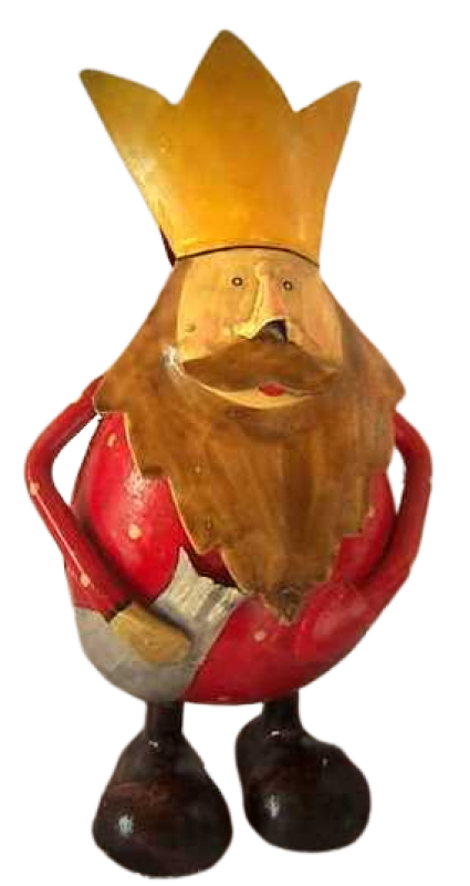 König Leo  aus hand bemaltem Blech