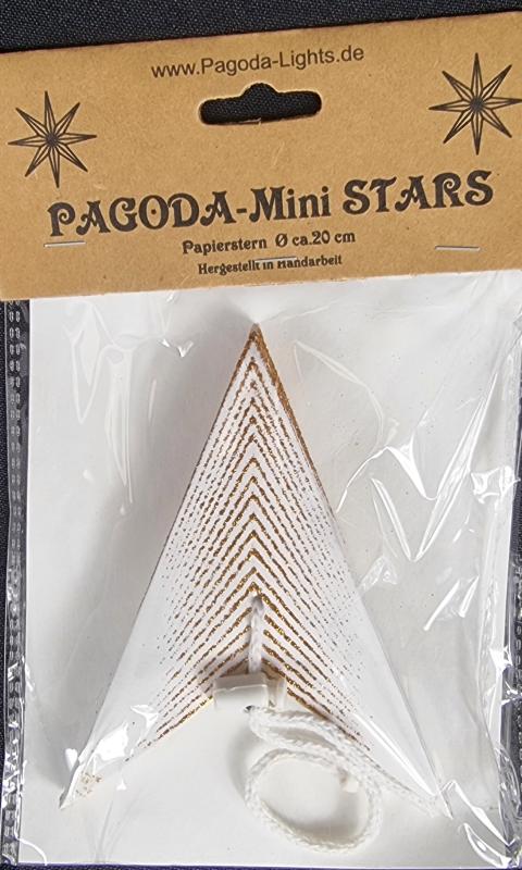 Mini Stern Melchior weiß/Goldglitter