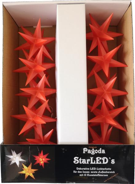 STARLED 10 er SET rot/orange mit Timer