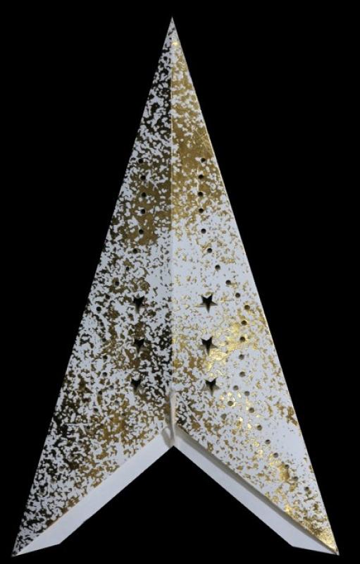 MINORIS  weiß/gold plated 7 Zack, 60cm