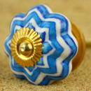 Ceramik- knob white-blue