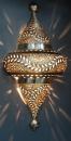 1001 Nacht Wandlampe "PUSHKAR" Metall vernickelt H 55 x B 30 cm