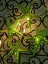Mini stars batik green, SET of 10 pieces