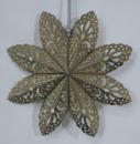 Mini Origami Snowflake "FLOWER" grey-gold - 20 cm